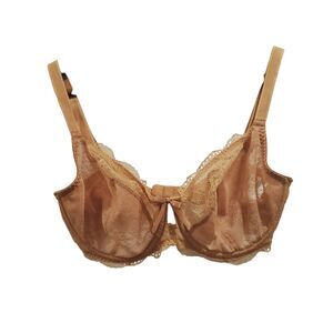 Freya Fancies Underwire Plunge Bra AA1011CAT Size 30H Tan Lace